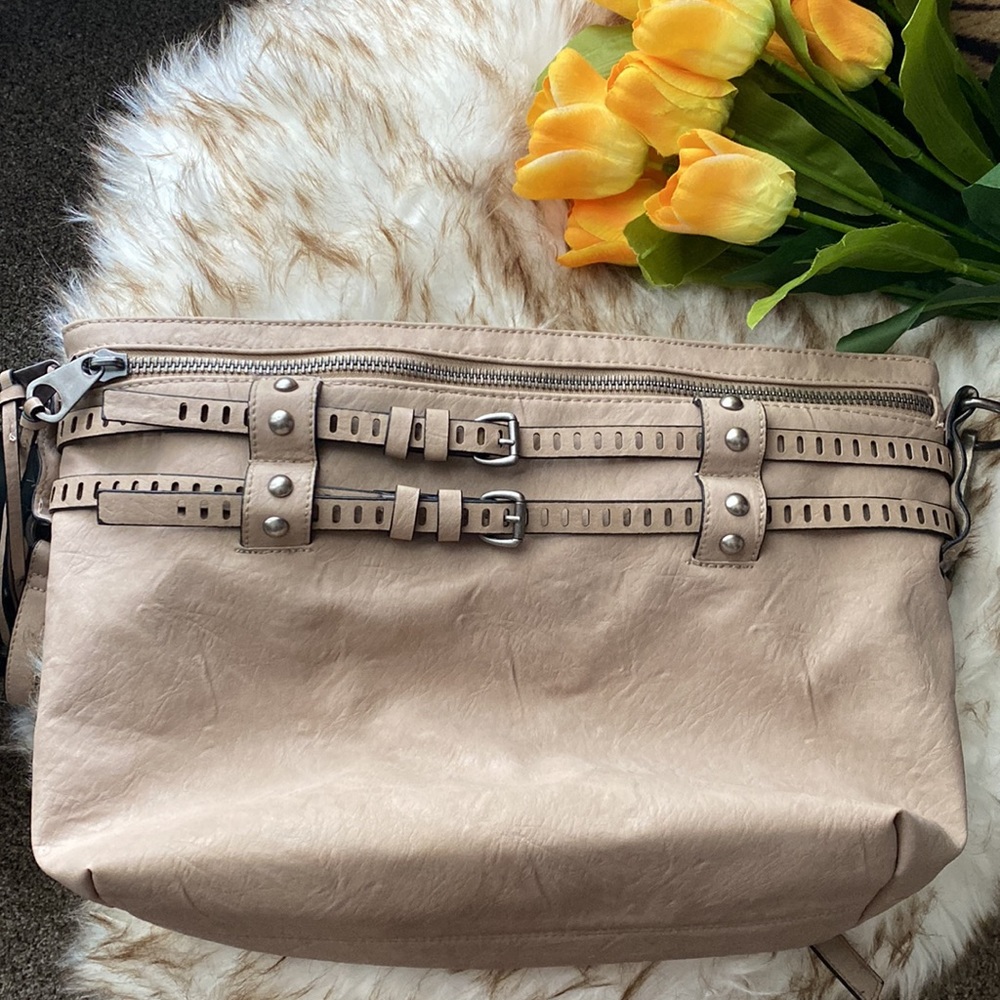 Treesje foldover satchel bag, very good condition, tan in color - Picture 5 of 9